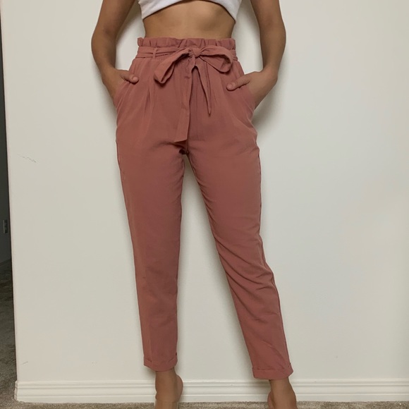 ruffle waist trousers